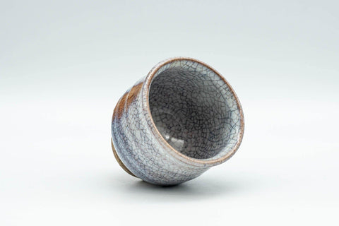 Tezumi — Japanese Teacup - White Glazed Hagi-yaki Guinomi - 60ml — three-quarter view