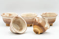 Japanese Teacups - Set of 5 Beige Drip-Glazed Guinomi - 35ml - Tezumi