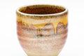 Tezumi — Japanese Teacups - Pair of Red Honey Drip-Glazed Yunomi - 90ml — top-down view of the interior