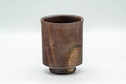 Tezumi — Japanese Teacup - 備前焼 Patterned Tsutsu-gata Bizen-yaki Yunomi - 170ml — front view