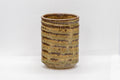 Japanese Teacup - Green Glazed Tsutsu-gata Yunomi - 120ml - side view of the teacup