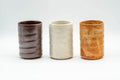 Japanese Teacup Set - Three Uniquely Glazed Tsutsu-gata Yunomi  - 120ml - Tezumi