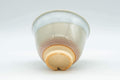 Japanese Teacup Set - 椿窯, 天鵬山 Tsubaki Kiln - 5 Beige and White Glazed Hagi-yaki Yunomi in Wooden Box - 75ml - Tezumi