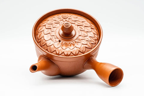 Japanese Kyusu - Floral Patterned Tokoname-yaki Teapot - 240ml - Tezumi