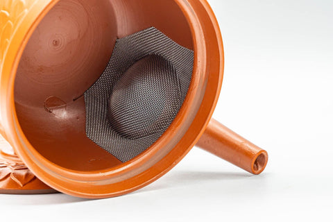 Japanese Kyusu - Floral Patterned Tokoname-yaki Teapot - 240ml - Tezumi