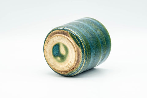 Japanese Teacup - Speckled Turquoise Green Glazed Yunomi - 140ml - Tezumi