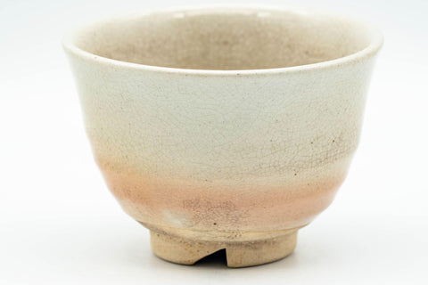 Japanese Teacups - Pair of Beige Pink Weathered Hagi-yaki Yunomi - 90ml - Tezumi