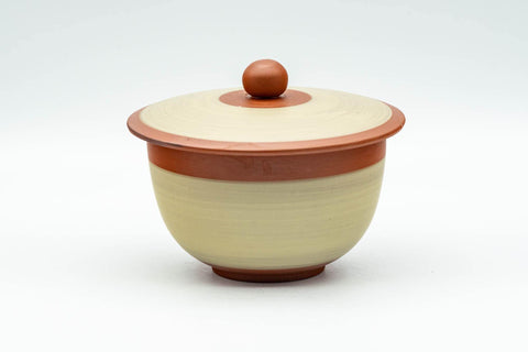 Tezumi — Japanese Teacup - Mountainous Tokoname-yaki Lidded Yunomi - 100ml — three-quarter view