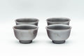 Japanese Teacups - Set of 4 Engraved Banko-yaki Guinomi - 60ml - Tezumi