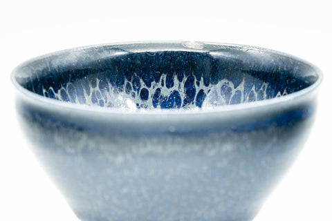 Japanese Teacup - 鎌田幸二 Kamada Koji - Sapphire Blue Yuteki Tenmoku Glazed Kyo-yaki Senchawan - 60ml