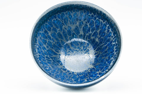 Japanese Teacup - 鎌田幸二 Kamada Koji - Sapphire Blue Yuteki Tenmoku Glazed Kyo-yaki Senchawan - 60ml