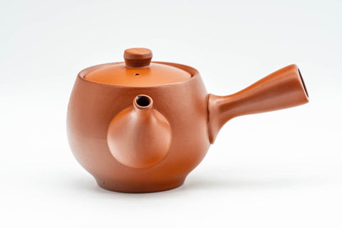 Japanese Kyusu - Bamboo Engraved Tokoname-yaki Debeso Teapot - 180ml - Tezumi