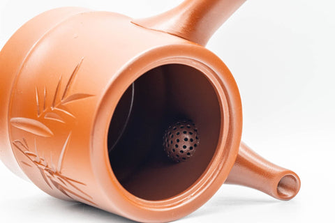 Japanese Tea Set - Bamboo Tokoname-yaki Debeso Kyusu Teapot with 4 Yunomi Teacups