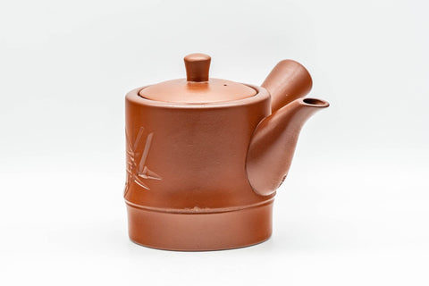 Japanese Tea Set - Bamboo Tokoname-yaki Debeso Kyusu Teapot with 4 Yunomi Teacups