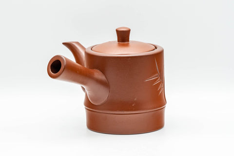 Japanese Tea Set - Bamboo Tokoname-yaki Debeso Kyusu Teapot with 4 Yunomi Teacups