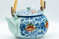 Japanese Dobin - Blue Floral Debeso Top-handled Teapot - 500ml - Tezumi