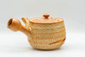 Japanese Tea Set - Orange Shino Glazed Debeso Kyusu Teapot with 3 Yunomi Teacups - Tezumi