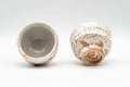 Japanese Teacups - Pair of White Orange Shino Glazed Guinomi - 80ml - Tezumi