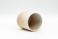 Tezumi — Japanese Teacup - Beige White Drip-Glazed Hagi-yaki Yunomi - 150ml — three-quarter view