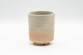Tezumi — Japanese Teacup - Beige White Drip-Glazed Hagi-yaki Yunomi - 150ml — front view from another angle