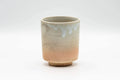 Tezumi — Japanese Teacup - Beige White Drip-Glazed Hagi-yaki Yunomi - 150ml — front view
