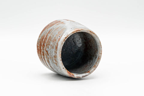 Japanese Teacup - Blue Orange Shino Glazed Yunomi - 100ml - Tezumi