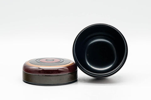 Japanese Natsume - Black, Red, Orange, and Green Striped Matcha Tea Caddy - 100ml - Tezumi