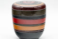 Japanese Natsume - Black, Red, Orange, and Green Striped Matcha Tea Caddy - 100ml - Tezumi
