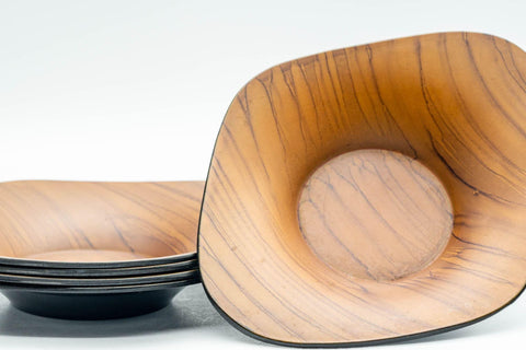 Japanese Chataku - Set of 5 Diamond-Shaped Plastic Tea Saucers - Tezumi