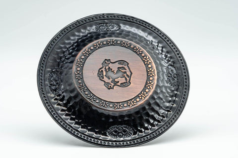 Japanese Chataku - Set of 5 Horse Emblemed Copper Tea Saucers - Tezumi