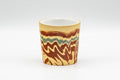 Japanese Teacup - Yellow, Red, and Green Nerikomi Yunomi - 70ml - Tezumi