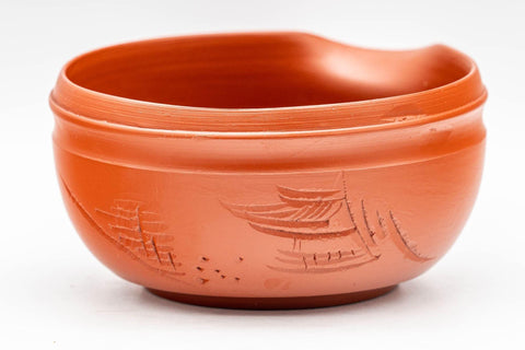 Japanese Katakuchi - Red Shudei Tokoname-yaki Water Cooler - 140ml - Tezumi