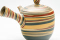 Japanese Kyusu - Nerikomi Tokoname-yaki Do-ake Teapot - 200ml - angled view of the spout