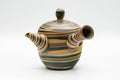 Japanese Kyusu - Nerikomi Tokoname-yaki Do-ake Teapot - 200ml - front view showing the spout