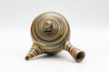 Japanese Kyusu - Nerikomi Tokoname-yaki Do-ake Teapot - 200ml - top view of the lid showing the marbled pattern