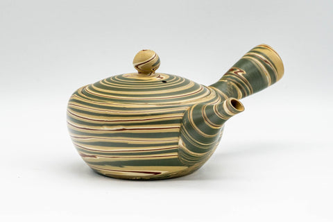 Japanese Kyusu - 陶仙 Hida Tosen - Nerikomi Tokoname-yaki Debeso Teapot - 230ml