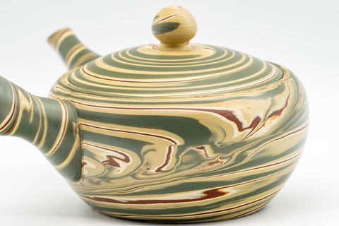 Japanese Kyusu - 陶仙 Hida Tosen - Nerikomi Tokoname-yaki Debeso Teapot - 230ml