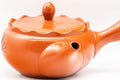 Tezumi — Japanese Kyusu - Crowned and Engraved Tokoname-yaki Teapot - 275ml — closeup of the decoration