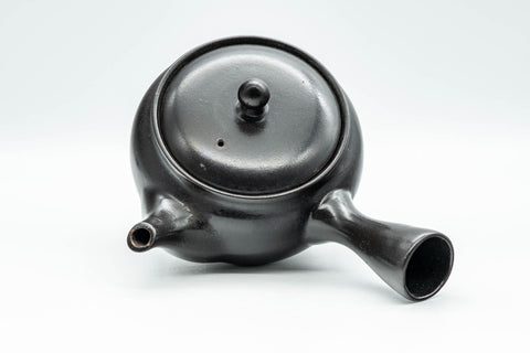 Japanese Kyusu - Black Kurodei Tokoname-yaki Basket Strainer Teapot - 330ml - Tezumi