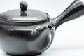 Japanese Kyusu - Black Kurodei Tokoname-yaki Basket Strainer Teapot - 330ml - Tezumi
