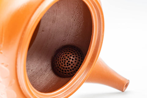 Japanese Kyusu - Engraved Floral Tokoname-yaki Debeso Teapot - 230ml - Tezumi