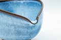 Tezumi — Japanese Yuzamashi - Blue Shino Glazed Ushirode Water Cooler - 150ml — inverted showing the foot ring