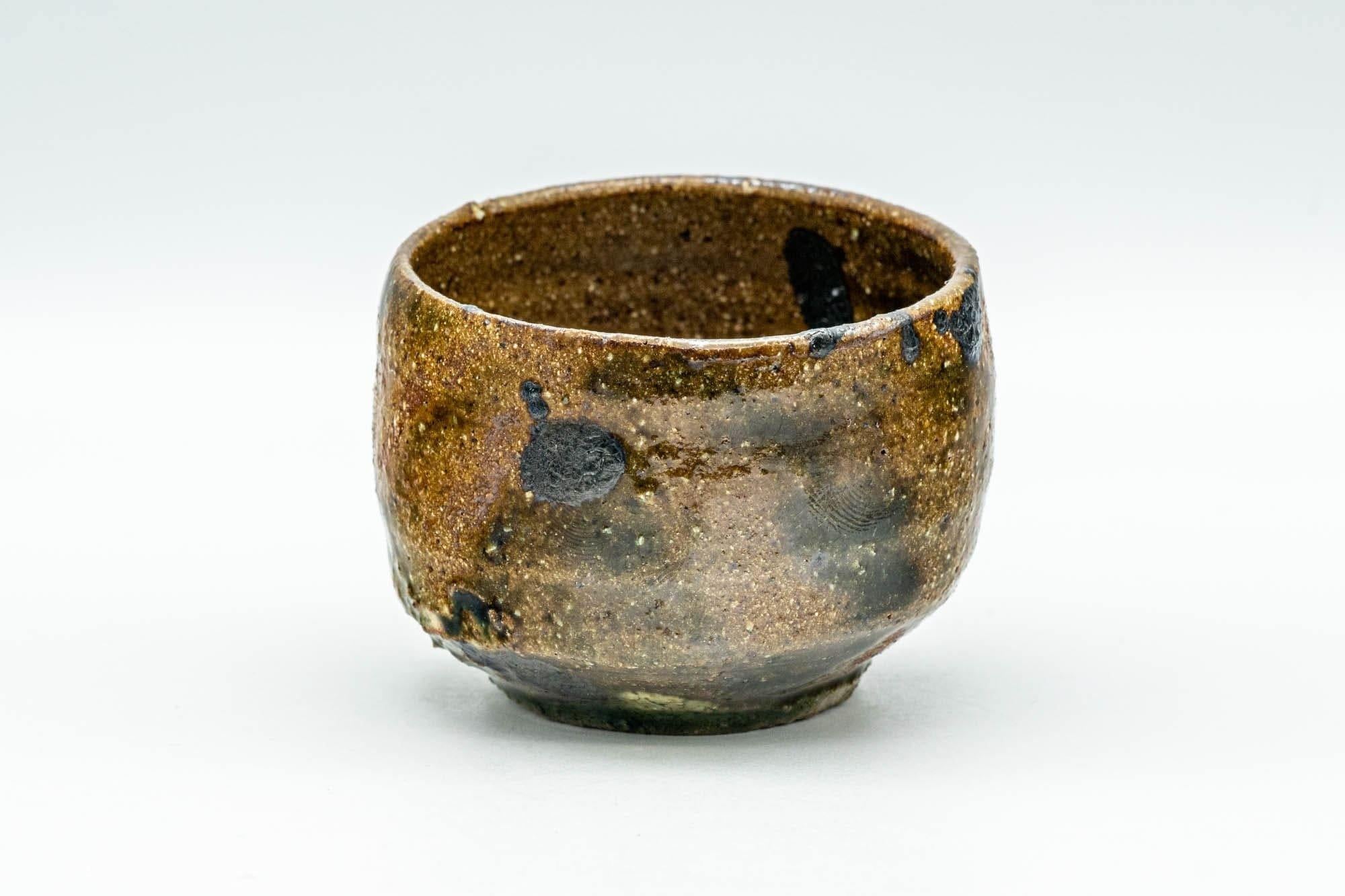 Japanese Teacup - Brown Green Wabi-Sabi Yunomi - 80ml - Tezumi