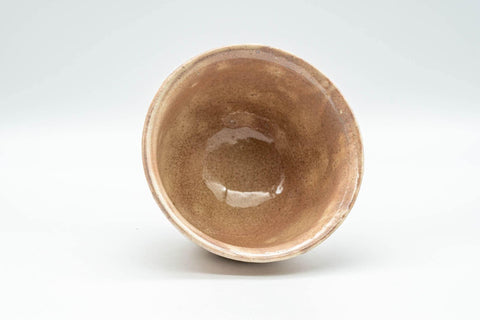 Tezumi — Japanese Teacup - Beige Gohonte Hagi-yaki Yunomi - 140ml — three-quarter view