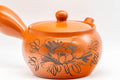 Tezumi — Japanese Kyusu - Floral Engraved Tokoname-yaki Teapot - 350ml — closeup of the base