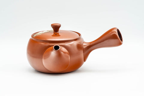 Japanese Kyusu - Floral Engraved Tokoname-yaki Debeso Teapot - 320ml - Tezumi
