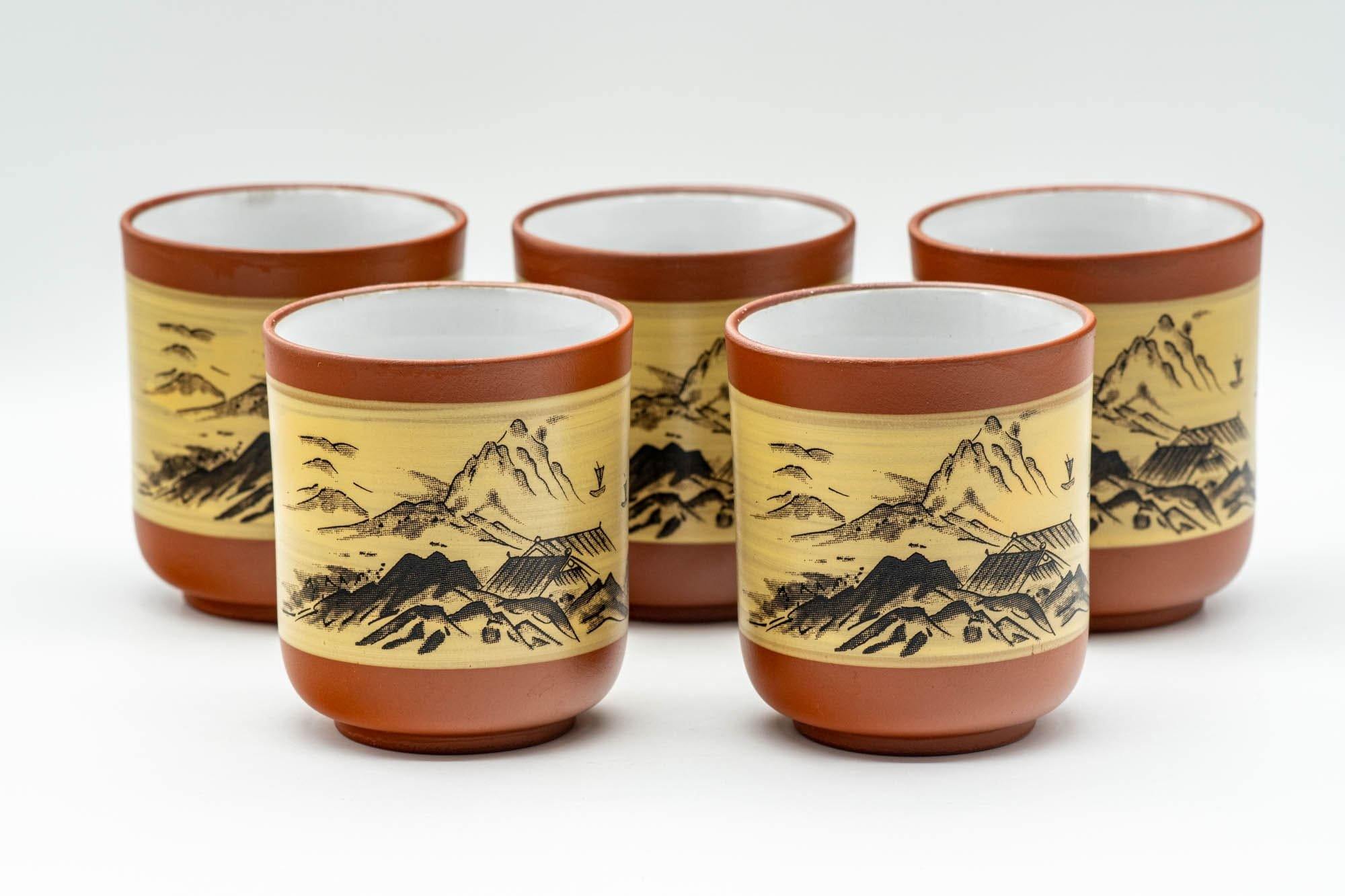 Japanese Teacup - Mountainous White Inner Glazed Tokoname-yaki Yunomi- 110ml - Tezumi